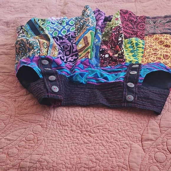 Women's Multi-Color Patchwork Circle Skirt - Picture 6 of 6